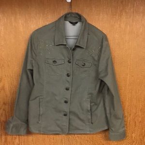 Haggar petite khaki jacket size 10